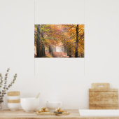 Sonnenbänke in einem Herbstposter Poster (Küche)