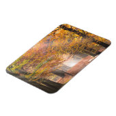 Sonnenbänke in einem rechteckigen Herbstmagneten Magnet (Linke Seite)