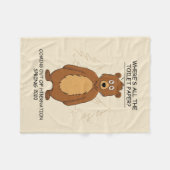 Sonnenbär aus dem Hibernation-Cartoon Fleecedecke (Vorderseite (Horizontal))