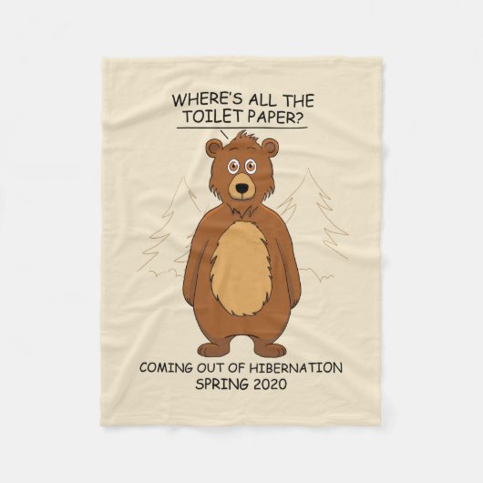 Sonnenbär aus dem Hibernation-Cartoon Fleecedecke (Vorderseite)