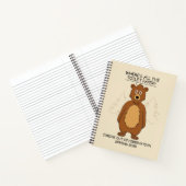 Sonnenbär aus dem Hibernation-Cartoon Notizblock (Innenseite)