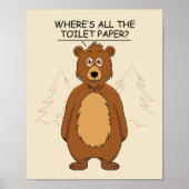 Sonnenbär aus Toilettenpapier Poster (Vorne)