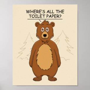 Sonnenbär aus Toilettenpapier Poster