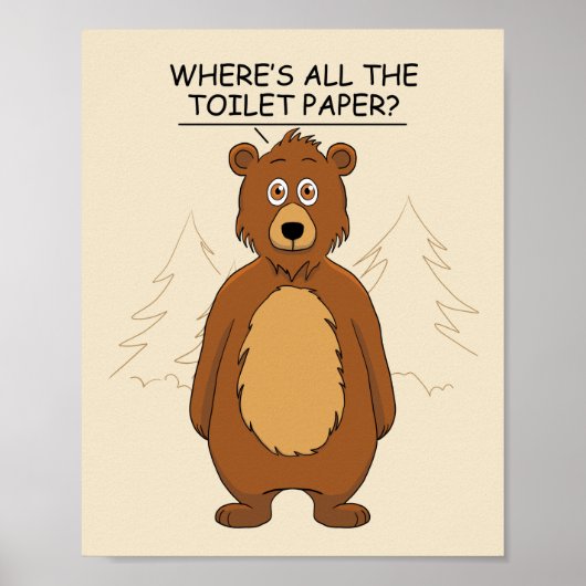 Sonnenbär aus Toilettenpapier Poster (Vorne)