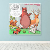 Sonnenbär im Cartoon des Klimawandels in Holz Leinwanddruck (Insitu (Holzboden))