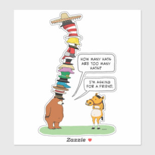 Sonnenbär mit vielen Hasen Aufkleber