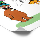 Sonnenbär mit vielen Hasen Poster (Ecke)