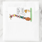 Sonnenbär mit vielen Hasen Rechteckiger Aufkleber (Tasche)