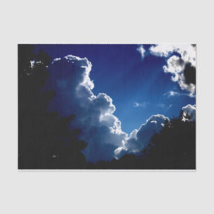 Sonnenbäume durch Sturmwolken Seidenpapier