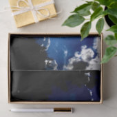 Sonnenbäume durch Sturmwolken Seidenpapier (Geschenk)