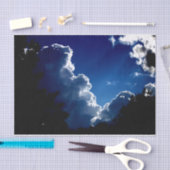 Sonnenbäume durch Sturmwolken Seidenpapier (Handwerk)