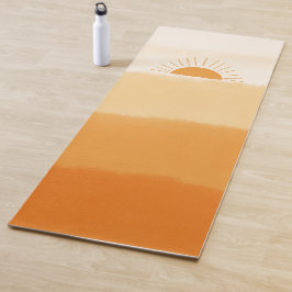 „Sonnenbegrüßung“ Warmes oranges Ombre Aufgehende Yogamatte