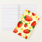 Sonnenbeleuchtete Erdbeeren & Daisies Notizblock (Innen)