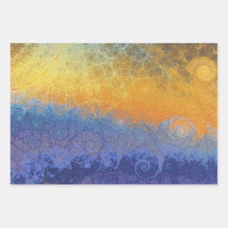 Sonnenbeleuchtete Geometrie Geschenkpapier Set