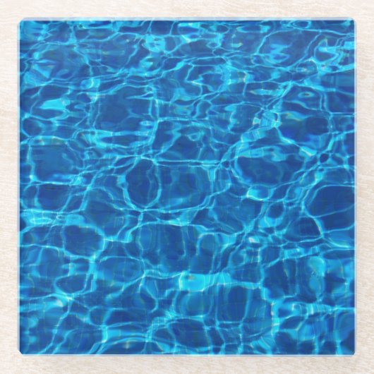 Sonnenbeleuchtete Meerwasser-Getränkeküste Glasuntersetzer (Vorderseite)