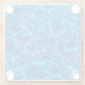 Sonnenbeleuchtete Meerwasser-Getränkeküste Glasuntersetzer (Rückseite)