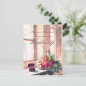 Sonnenbeleuchtete mexikanische mit tropischen Blu Einladung (Stehend Vorderseite)