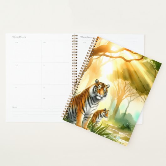 Sonnenbeleuchtete Naturlandschaft mit Wanderern Planer (Anzeige)