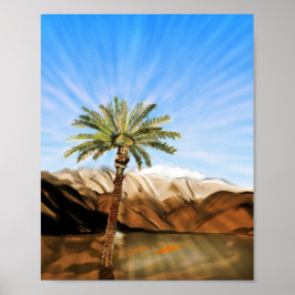 Sonnenbeleuchtete Oase: Das lebendige Poster