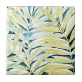 Sonnenbeleuchtete Palmen - Palmen Tree Blätter Fliese (Vorderseite)