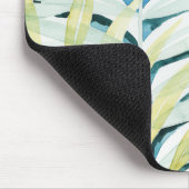 Sonnenbeleuchtete Palmen - Palmen Tree Blätter Mousepad (Ecke)