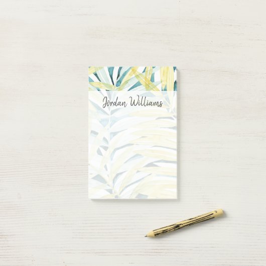 Sonnenbeleuchtete Palmen - Palmen Tree Blätter Post-it Klebezettel (Auf Schreibtisch)