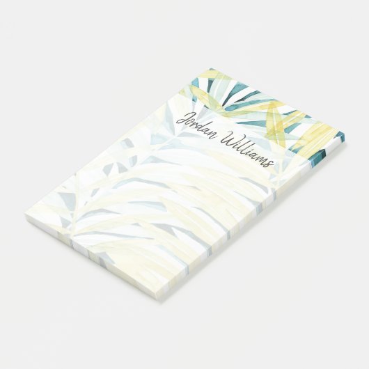 Sonnenbeleuchtete Palmen - Palmen Tree Blätter Post-it Klebezettel (angewinkelt)