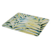 Sonnenbeleuchtete Palmen - Palmen Tree Blätter Schneidebrett (Ecke)