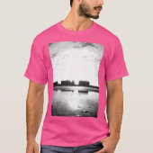 Sonnenbeleuchtete Strandansicht mit Reflektionen u T-Shirt (Vorderseite)