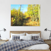 Sonnenbeleuchtete Wälder im Herbst - Leinwanddruck (Insitu (Schlafzimmer))