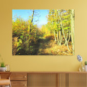 Sonnenbeleuchtete Wälder im Herbst - Leinwanddruck (Insitu (Wohnzimmer))