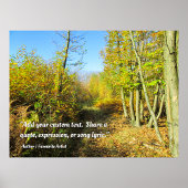 Sonnenbeleuchtete Wälder im Herbst - Personalisier Poster