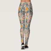 Sonnenbeleuchtete Wiese Rustikale Flora Leggings (Rückseite)