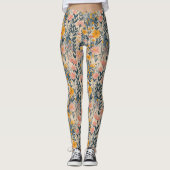Sonnenbeleuchtete Wiese Rustikale Flora Leggings (Vorderseite)