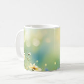 Sonnenbeleuchtete Wiesenfarbe Kaffeetasse (Vorderseite Links)