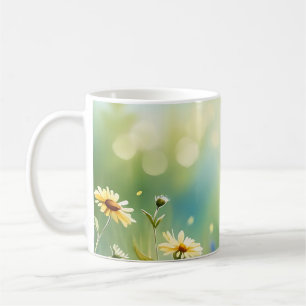 Sonnenbeleuchtete Wiesenfarbe Kaffeetasse