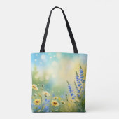 Sonnenbeleuchtete Wiesenfarbe Tasche (Rückseite)