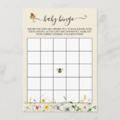 Sonnenbeleuchtete Wildblumen, Bienen & Schmetterli Begleitkarte (Vorderseite)