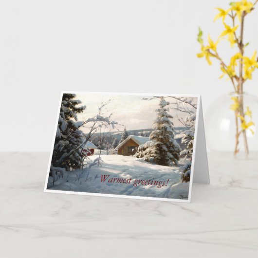 Sonnenbeleuchtete Winterlandschaft von Peder Mork Karte (Gelbe Blume)