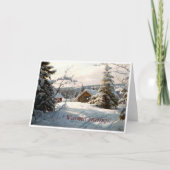 Sonnenbeleuchtete Winterlandschaft von Peder Mork Karte (Vorderseite)