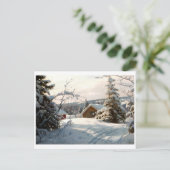 Sonnenbeleuchtete Winterlandschaft von Peder Mork Postkarte (Stehend Vorderseite)