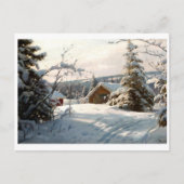 Sonnenbeleuchtete Winterlandschaft von Peder Mork Postkarte (Vorderseite)