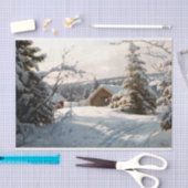 Sonnenbeleuchtete Winterlandschaft von Peder Mork  Seidenpapier (Handwerk)