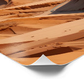 Sonnenbeleuchtete Wüstenlandschaft Poster (Ecke)