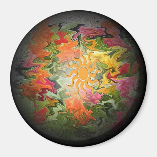 Sonnenbeleuchteter Garten... Magnet (Vorne)