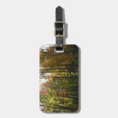 Sonnenbeleuchteter Herbstwald Herbstlandschaft Gepäckanhänger (Vorderseite vertikal)