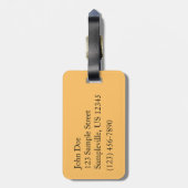 Sonnenbeleuchteter Herbstwald Herbstlandschaft Gepäckanhänger (Rückseite vertikal)