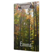 Sonnenbeleuchteter Herbstwald Herbstlandschaft Klemmbrett (Links)