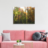 Sonnenbeleuchteter Herbstwald Herbstlandschaft Leinwanddruck (Insitu (Wohnzimmer))