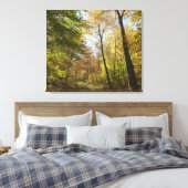Sonnenbeleuchteter Herbstwald II Herbstlandschaft Leinwanddruck (Insitu (Schlafzimmer))